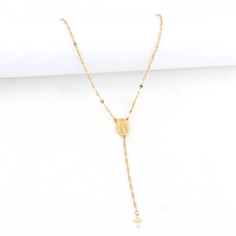 Gold Rosary Necklace